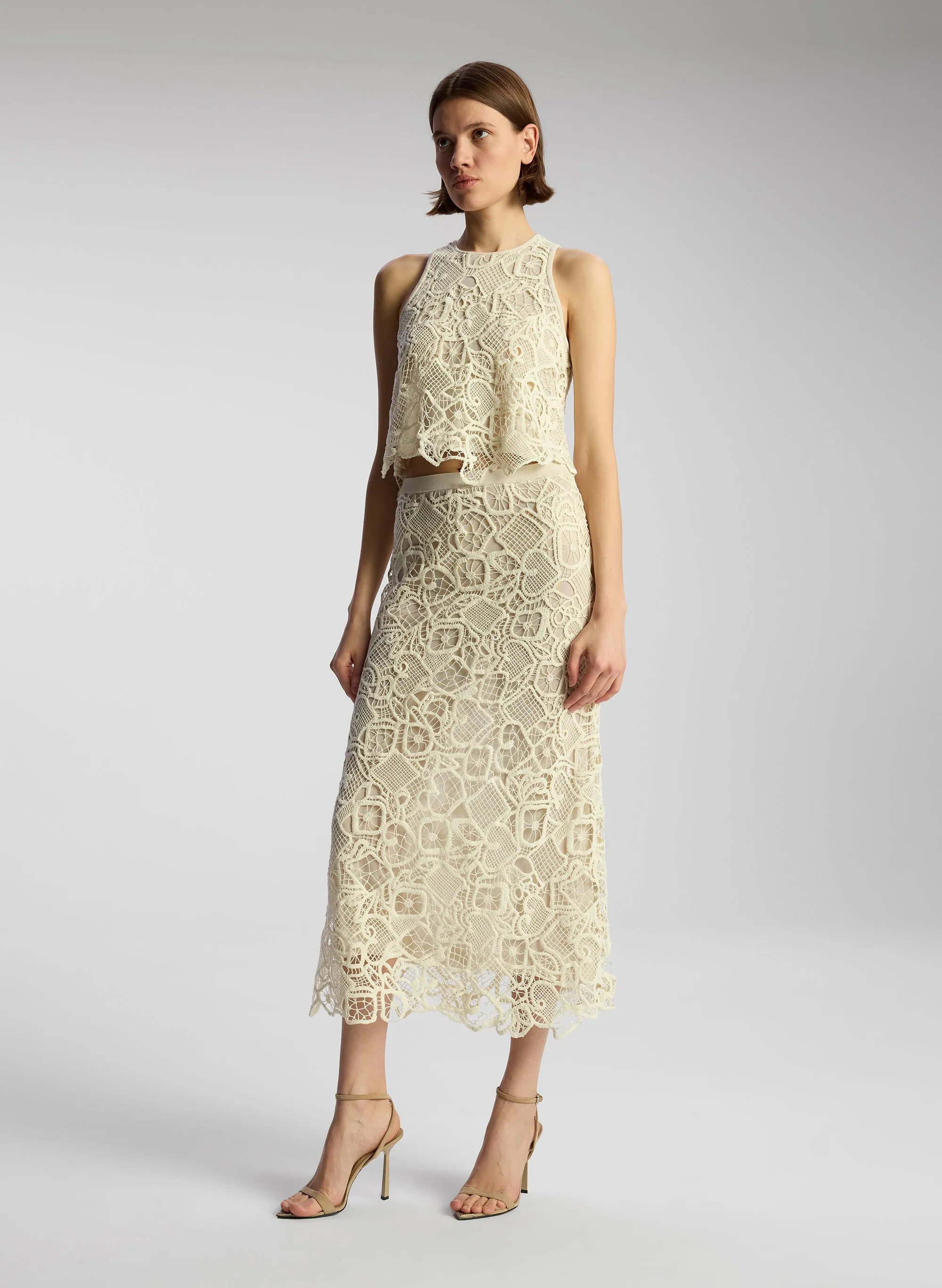 Shay Lace Midi Skirt