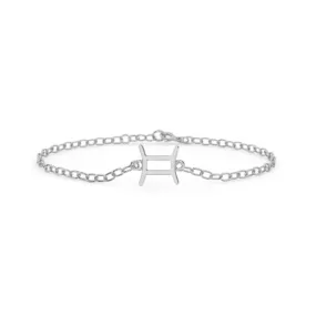 Silver Gemini Zodiac Bracelet