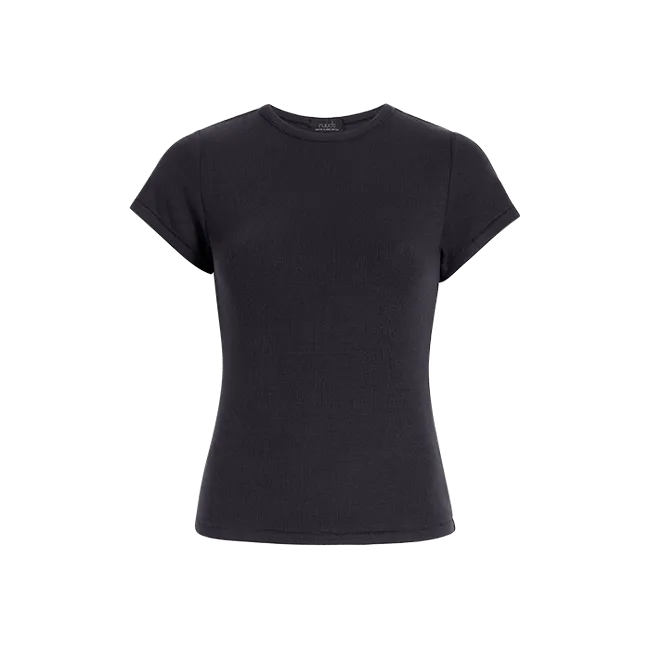 Slinky Rib Tee | Black