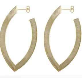 Smaller Alba Hoop | Brushed Gold