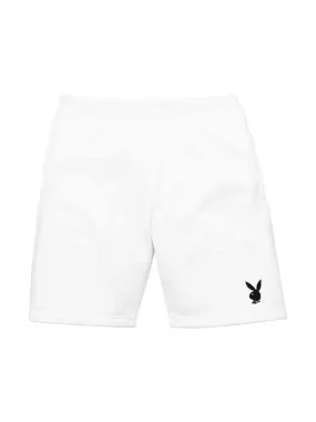 Supreme x Playboy Fleece Shorts White S