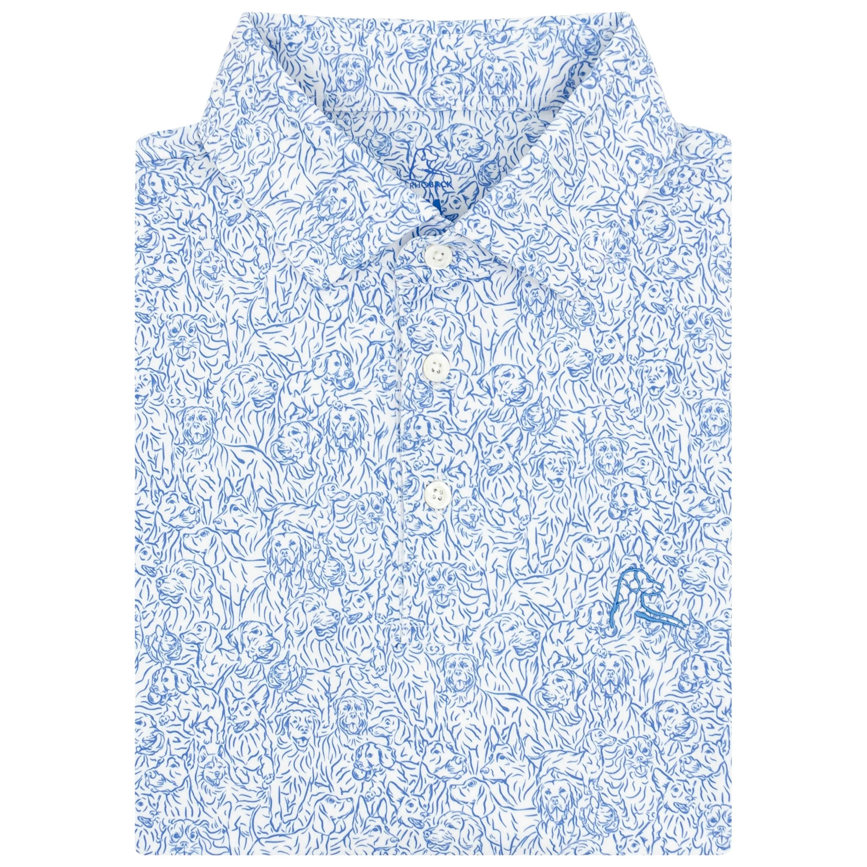 The Man's Best Friend | Performance Polo | The Man's Best Friend - Bunker Blue/White