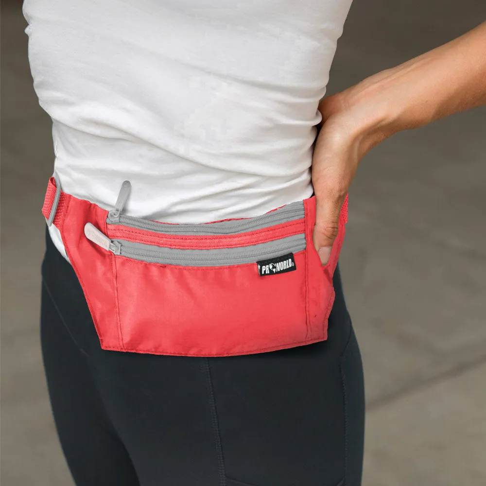 Travel Waist Belt - Moon-Bag with 2 Pockets & Adjustable Strap