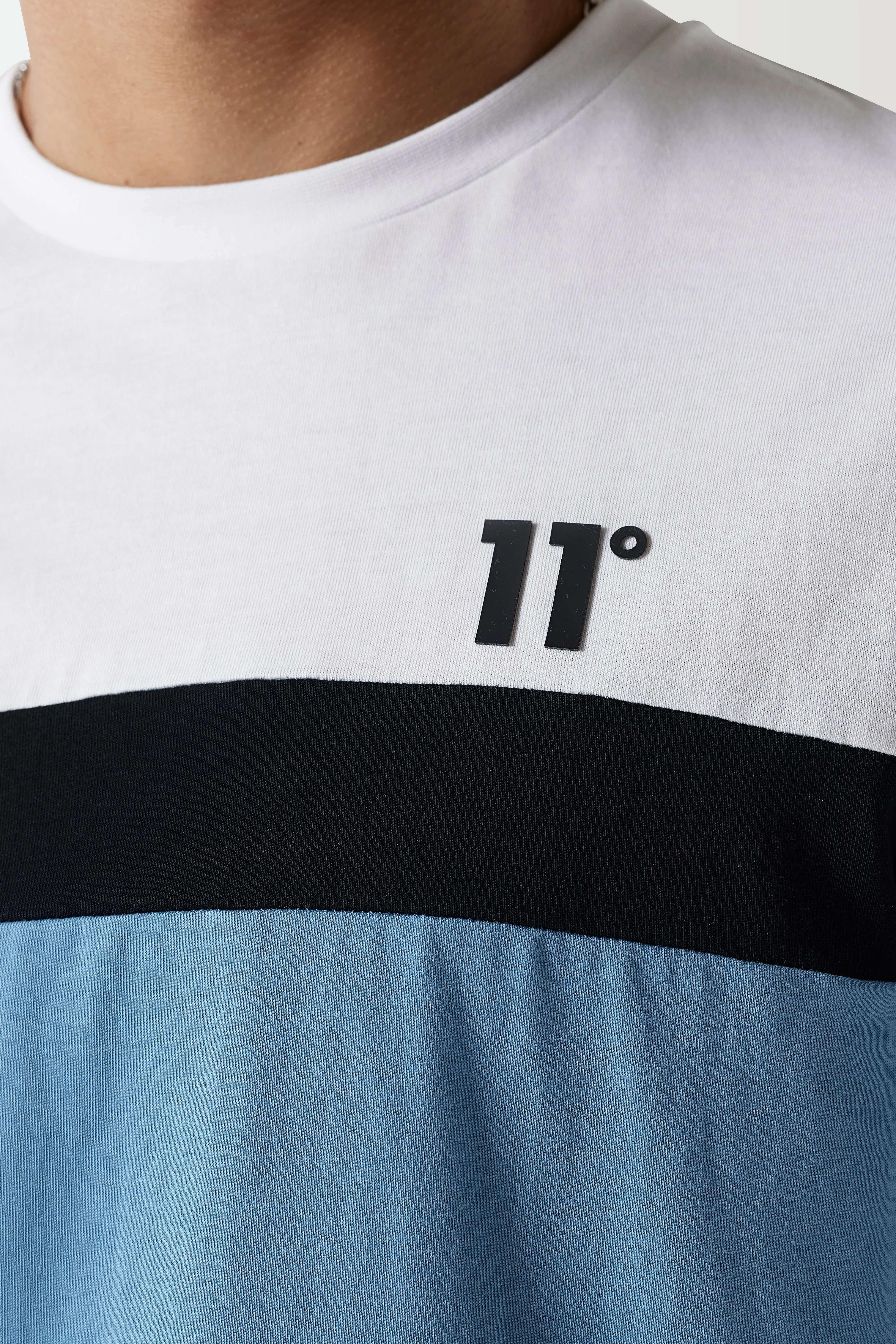 Triple Panel T-Shirt - Shadow Blue / White / Black