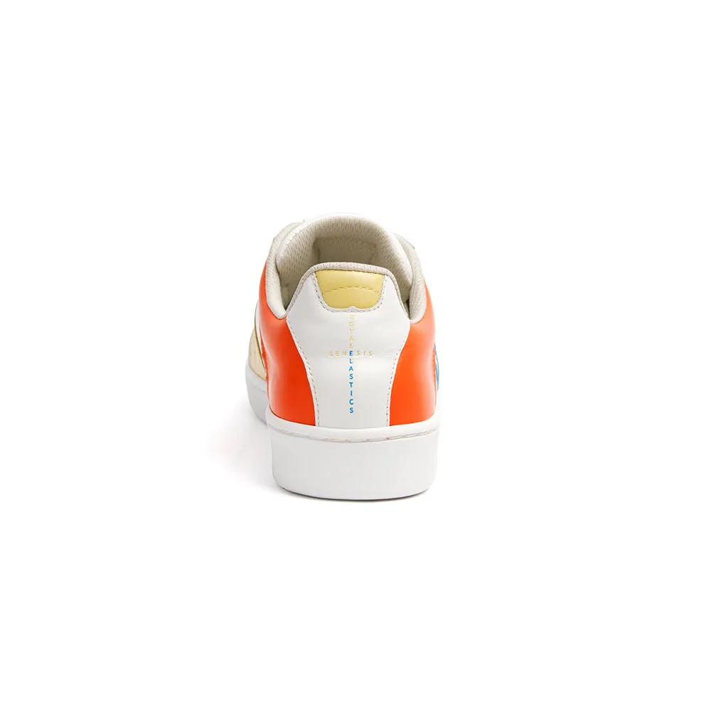 Women's Icon Genesis Spotlight White Yellow Orange Leather Sneakers 91993-032